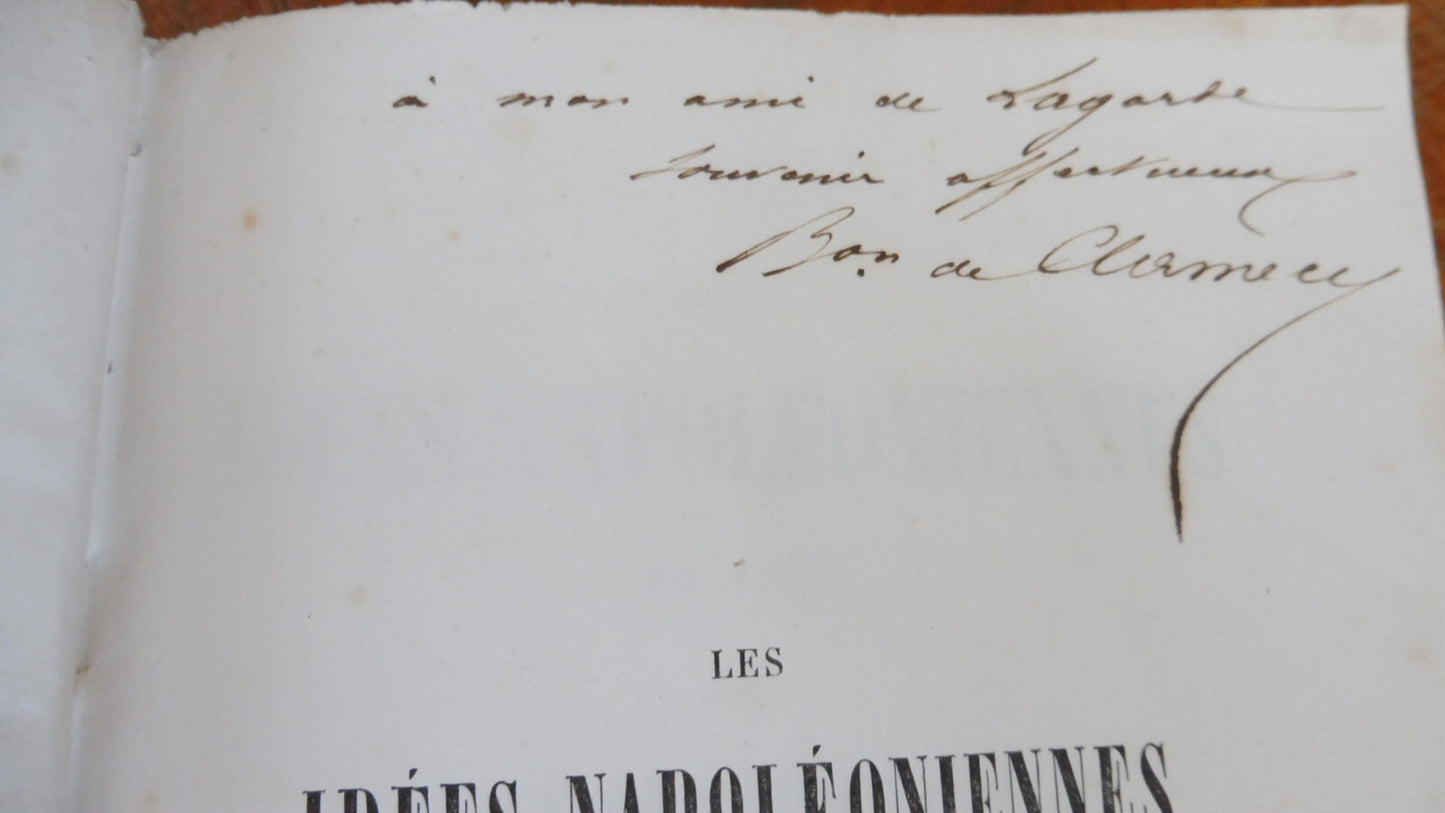 Les Idées napoléoniennes en 1839 et la politique impériale (Clamecy) 1856 ENVOI