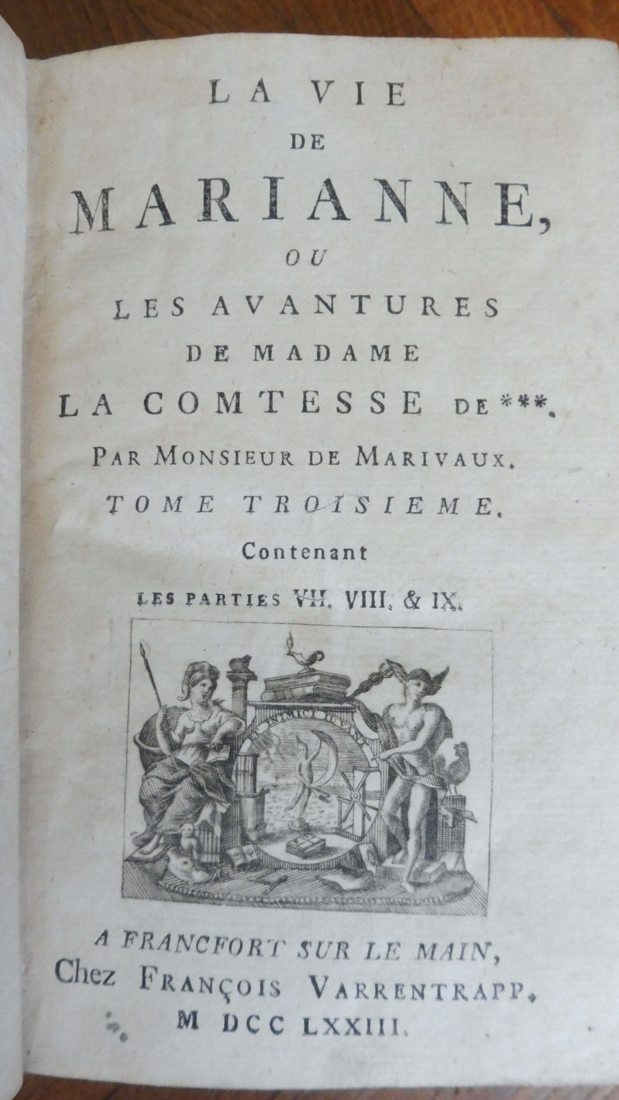 La Vie de Marianne (Marivaux) 1773 4 vol. en 2 tomes COMPLET
