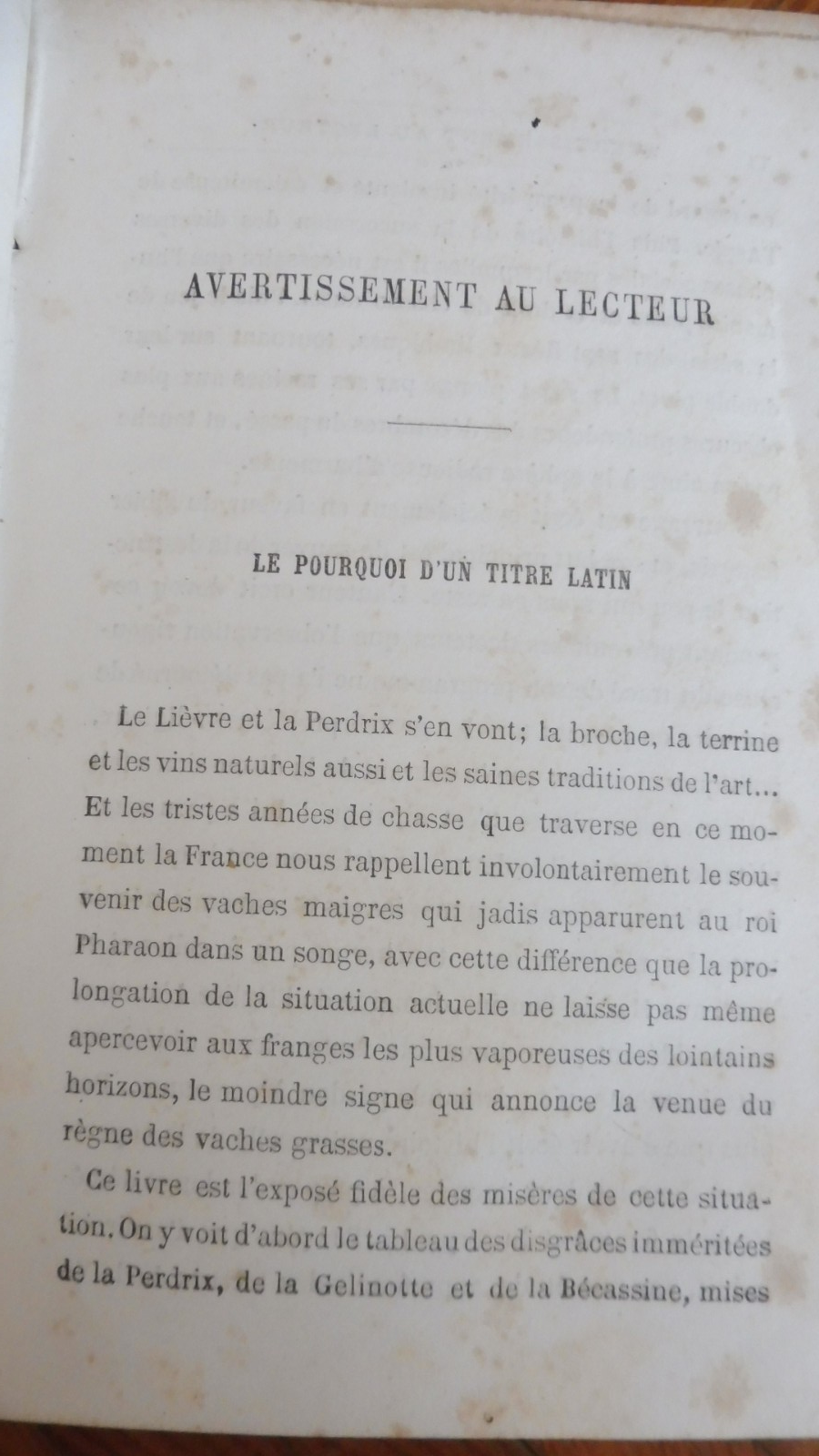 Tristia. Histoire des misères de la chasse en France (A. Toussenel) 1863