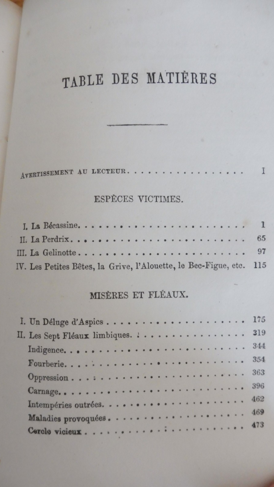 Tristia. Histoire des misères de la chasse en France (A. Toussenel) 1863