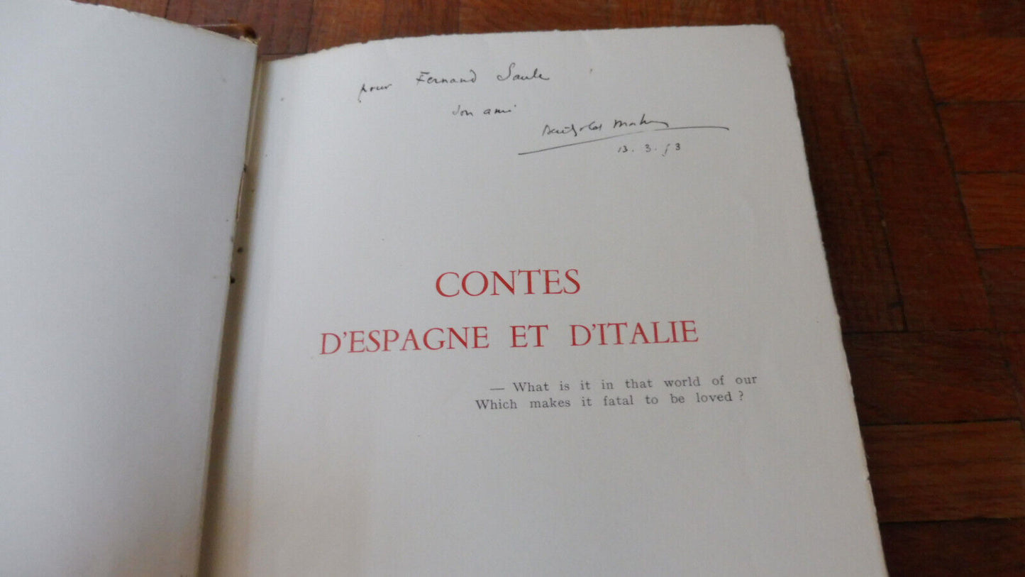 Contes d'Espagne et d'Italie (Alfred de Musset) s.d. Illus Berthold Mahn ENVOI