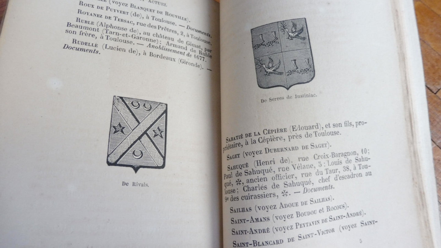 Etat actuel de la noblesse toulousaine (Alphonse Brémond) 1870