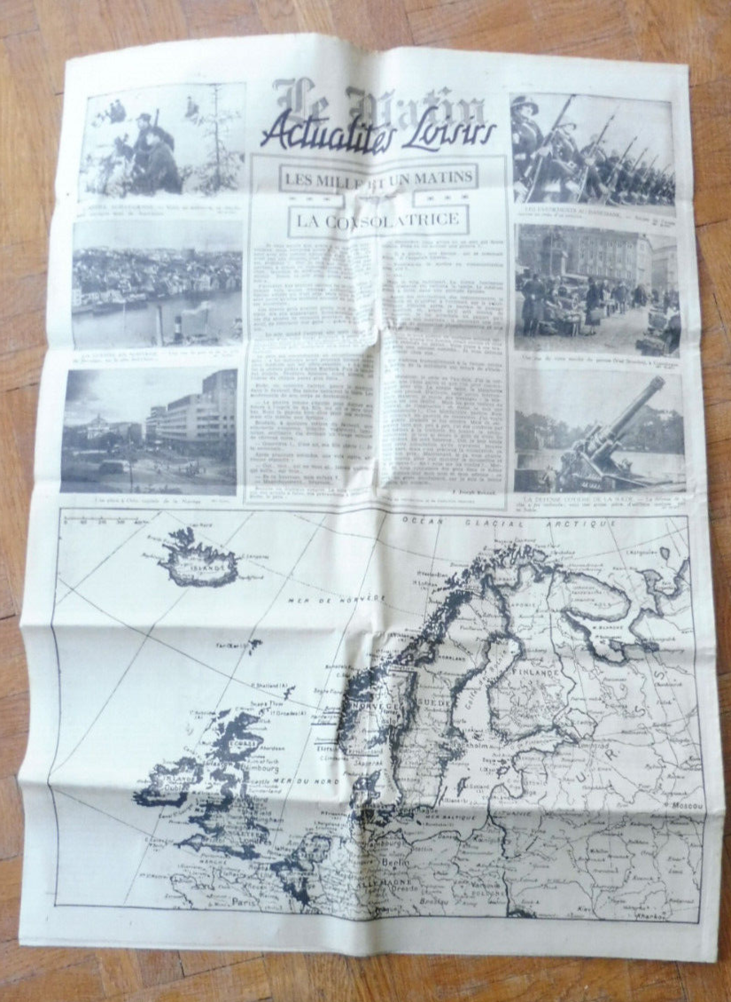 La Matin 10 avril 1940 ALLEMANDS ENTRENT AU DANEMARK ET EN NORVEGE