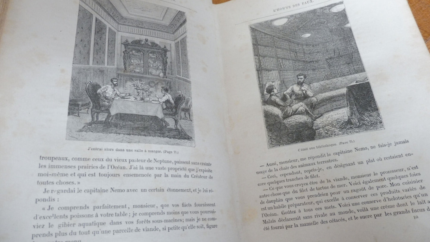 Vingt mille lieues sous les mer (Jules Verne) s.d. Illus. Neuville et Riou