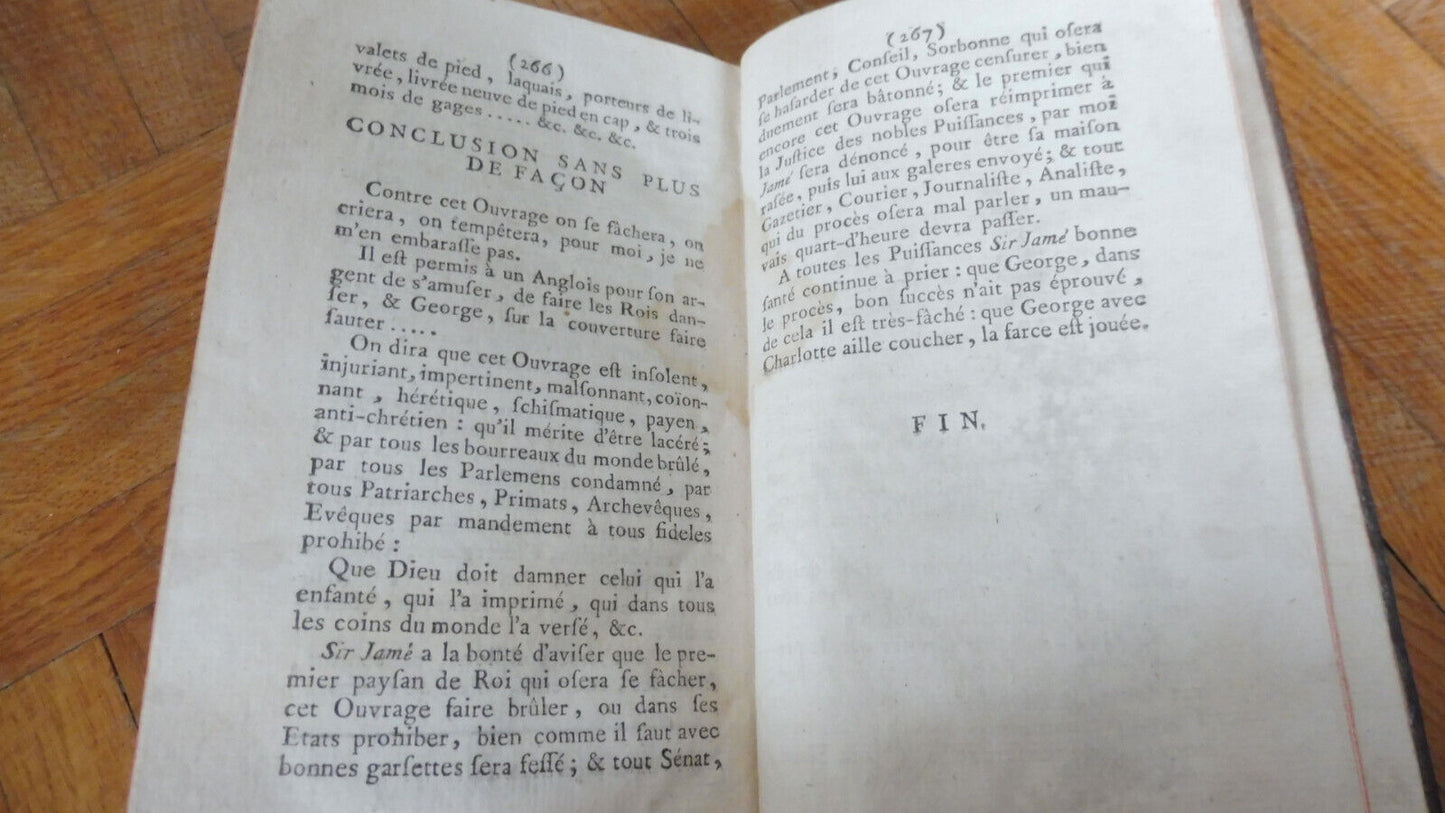 Le Procès des trois rois (Ange Goudar) 1781 PAMPHLET