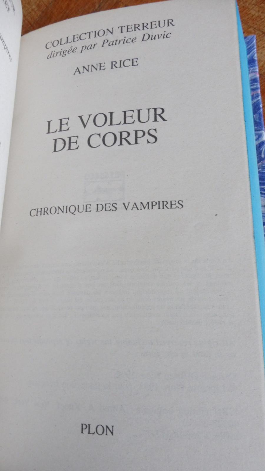 Lot Vampire Anne Rice 4 vol.