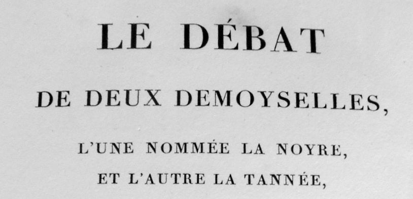 Six poèmes du XVe siècle : le Débat de deux demoiselles