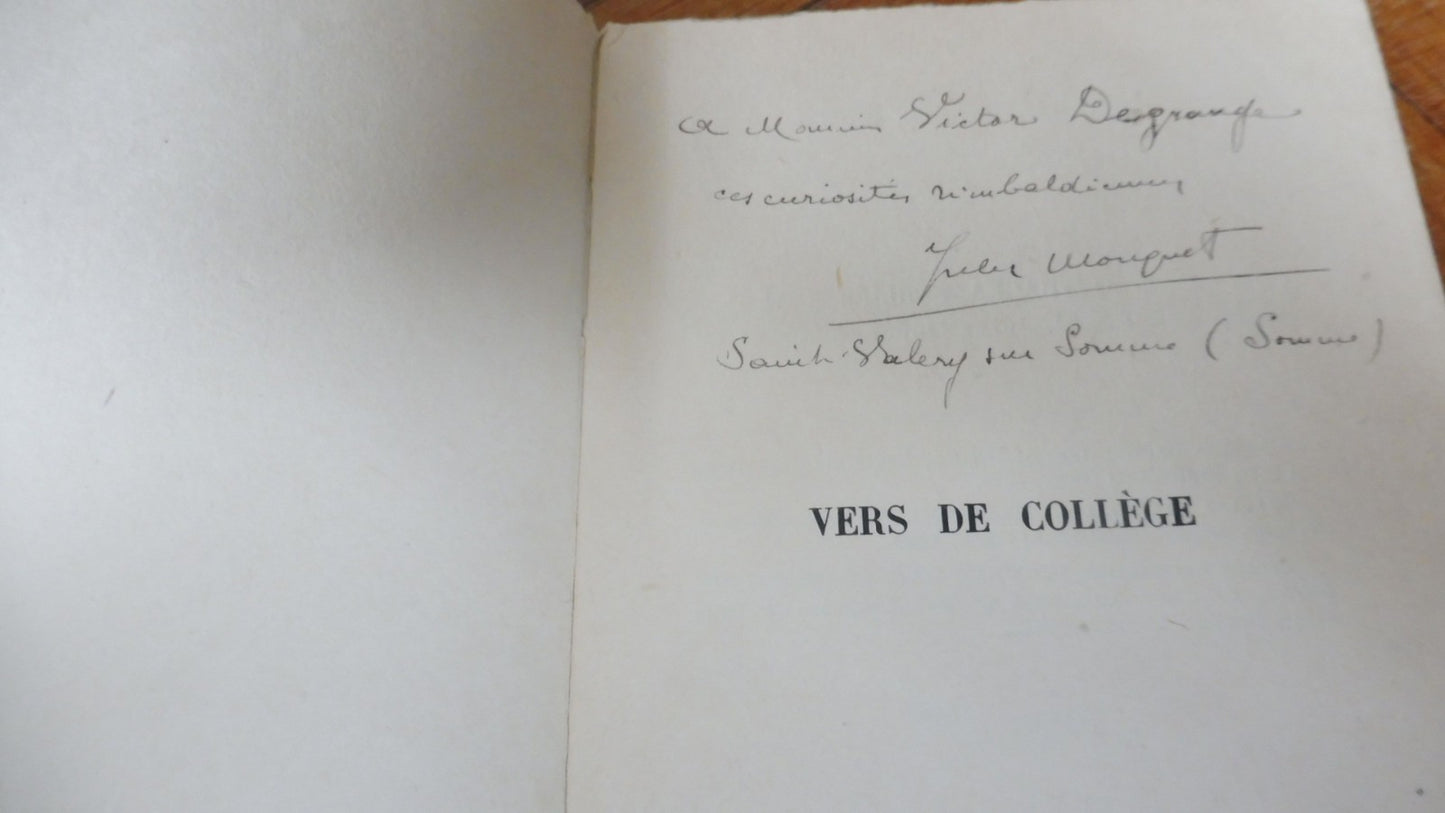 Vers de collège (Arthur Rimbaud) 1932 ENVOI