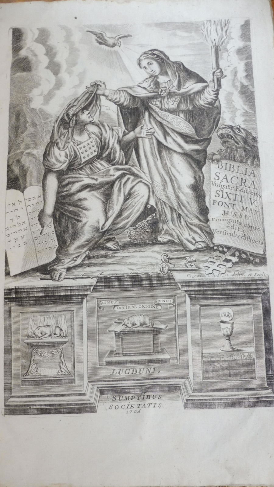 Biblia sacra vulgatae editionis 1705 IN FOLIO