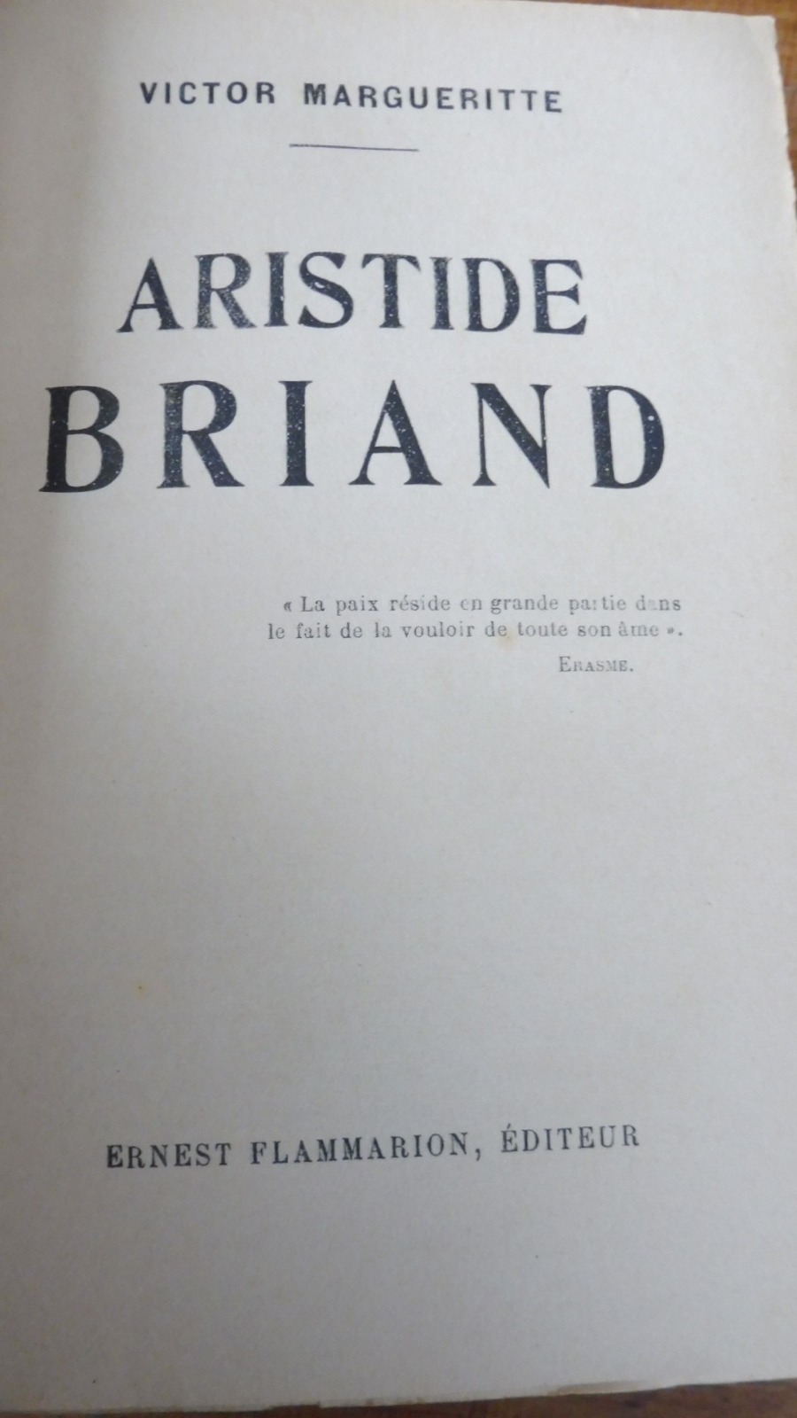 Aristide Briand (Victor Margueritte) 1932