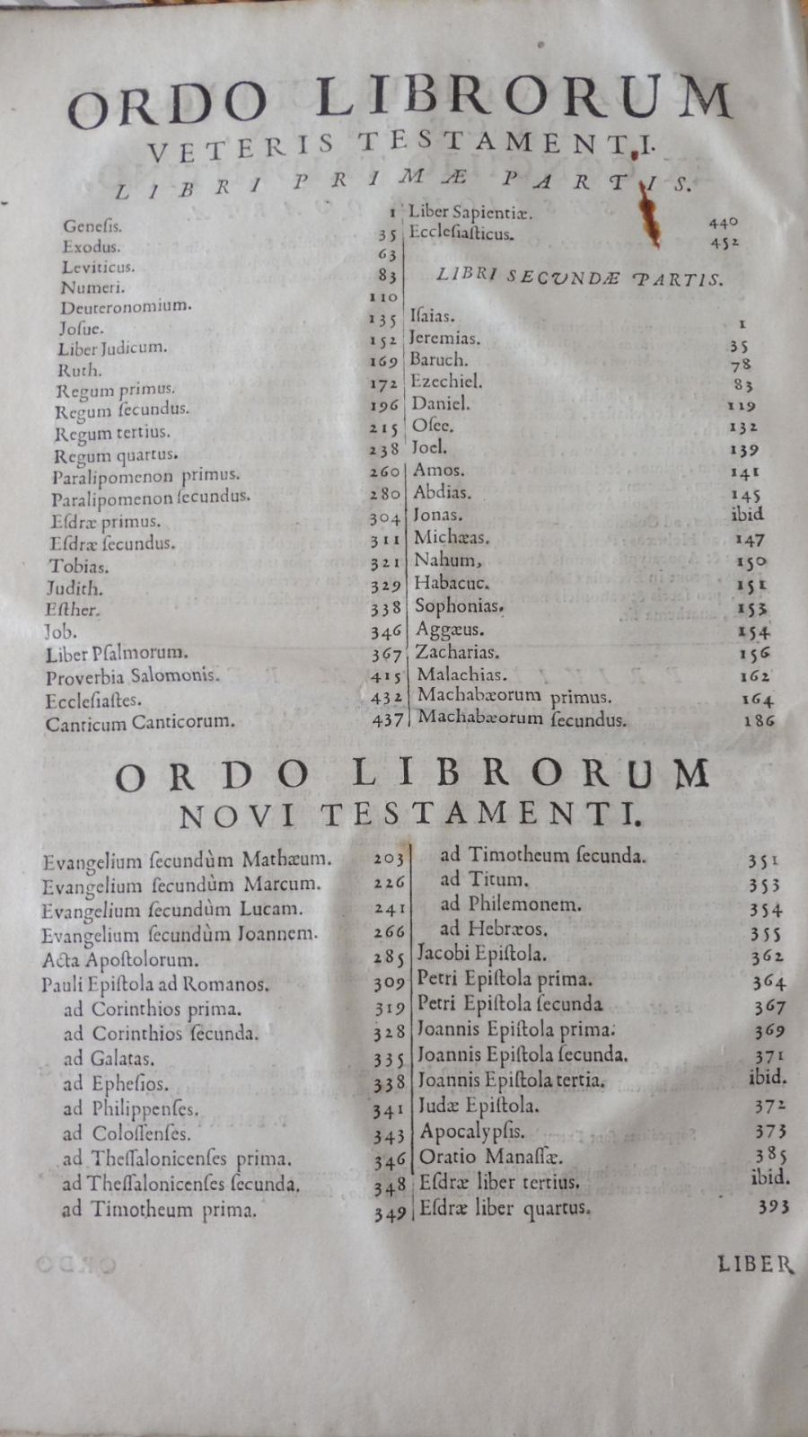 Biblia sacra vulgatae editionis 1705 IN FOLIO