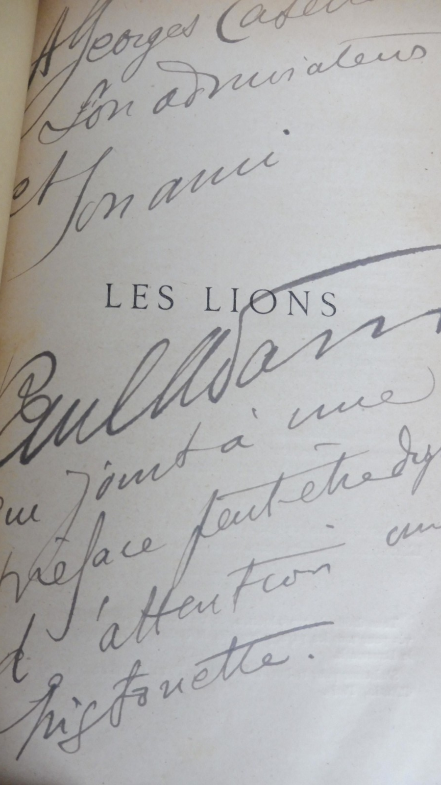 Les Lions (Paul Adam) 1906 EO ENVOI