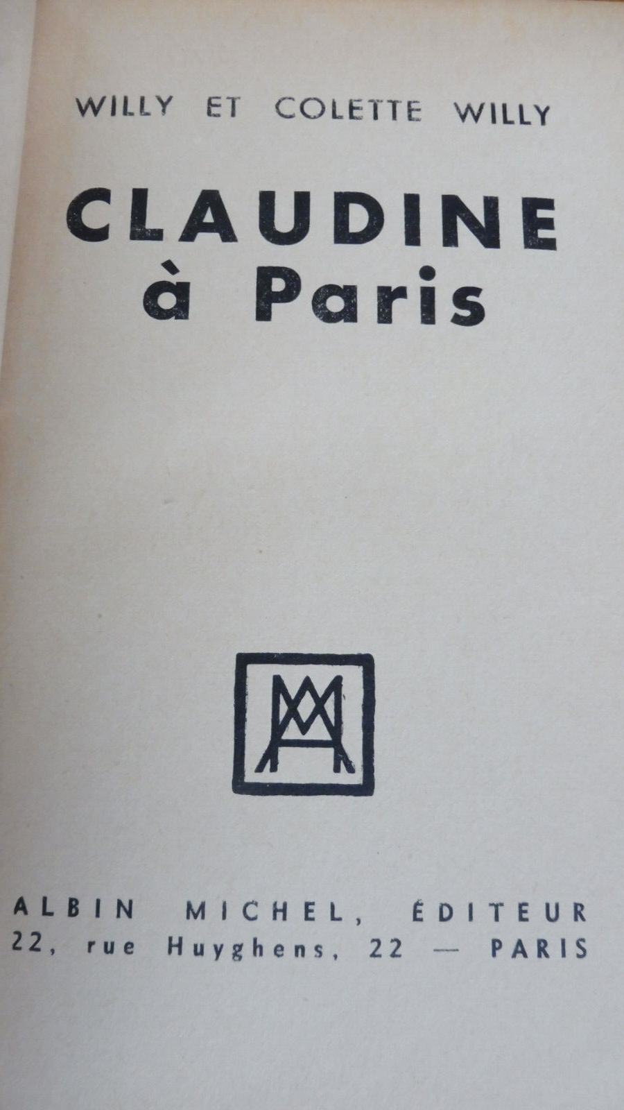 Claudine à Paris (Colette et Willy) 1931