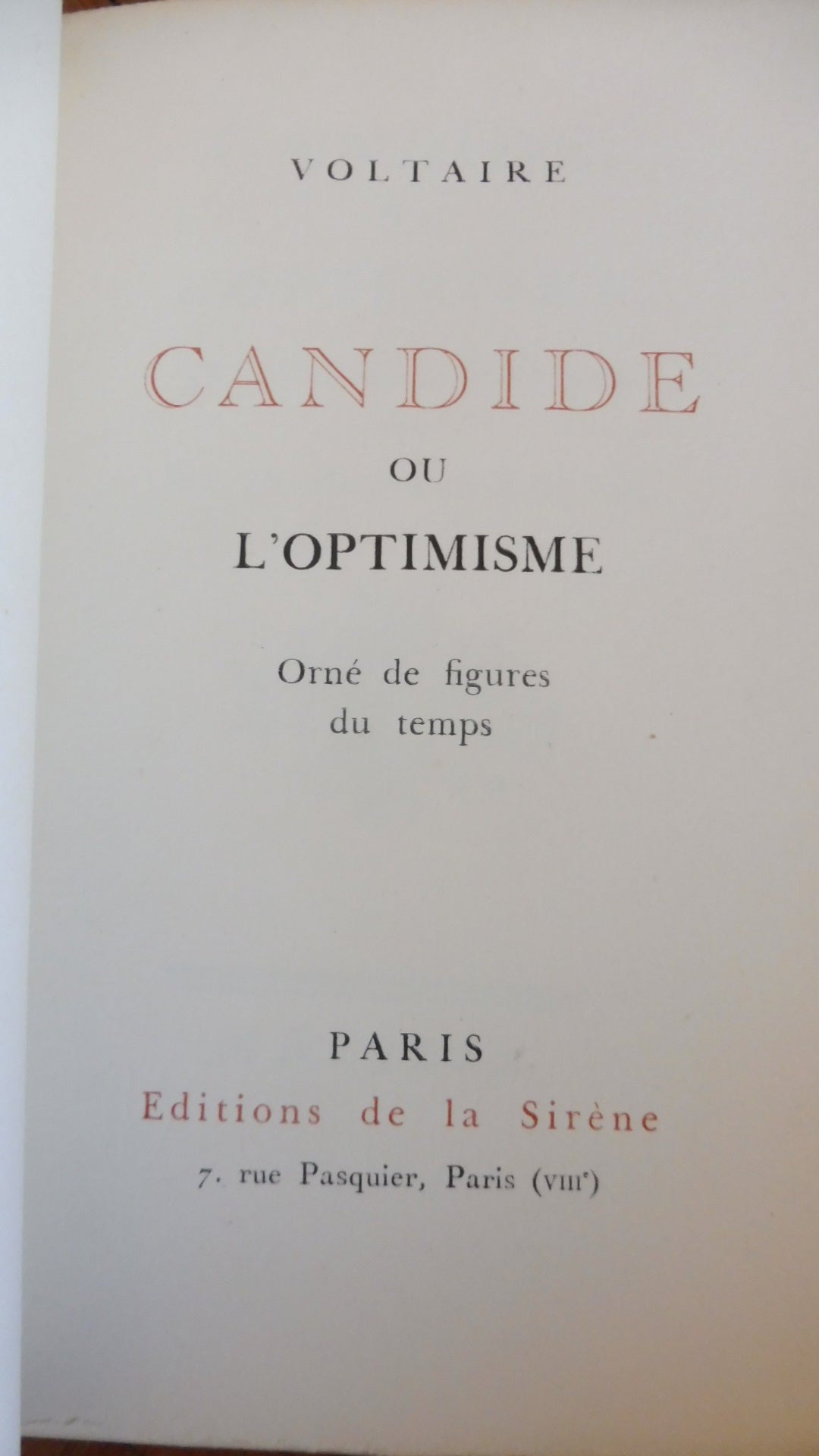 Candide ou l'optimisme (Voltaire) s.d.