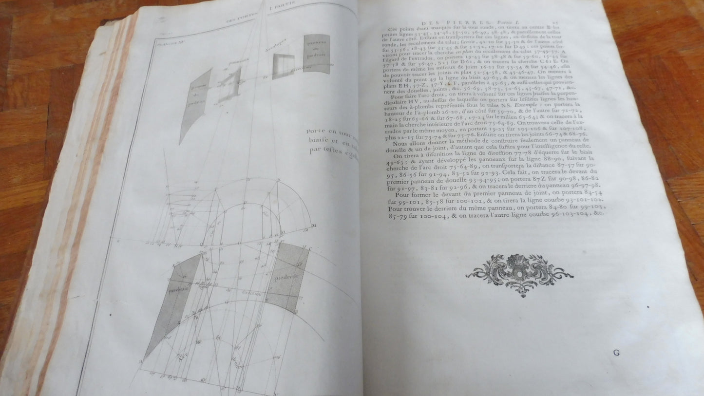 Traité de la coupe des pierres (J. B. De La Rue) 1764 IN FOLIO