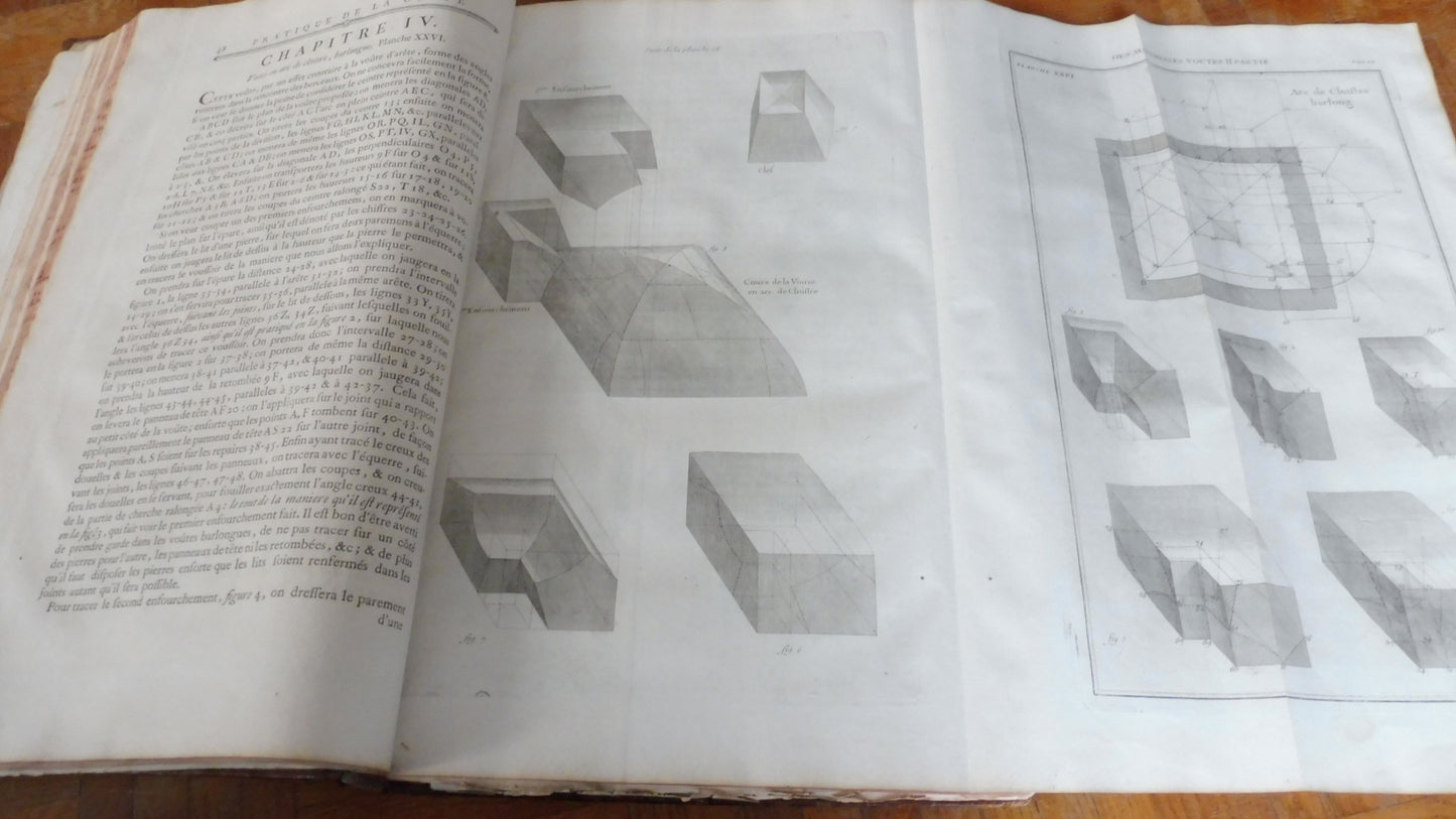 Traité de la coupe des pierres (J. B. De La Rue) 1764 IN FOLIO