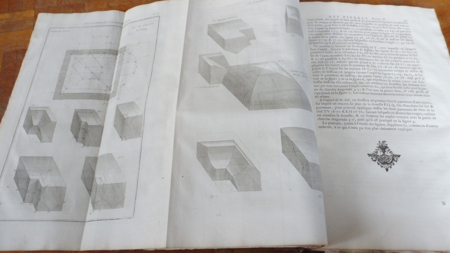 Traité de la coupe des pierres (J. B. De La Rue) 1764 IN FOLIO