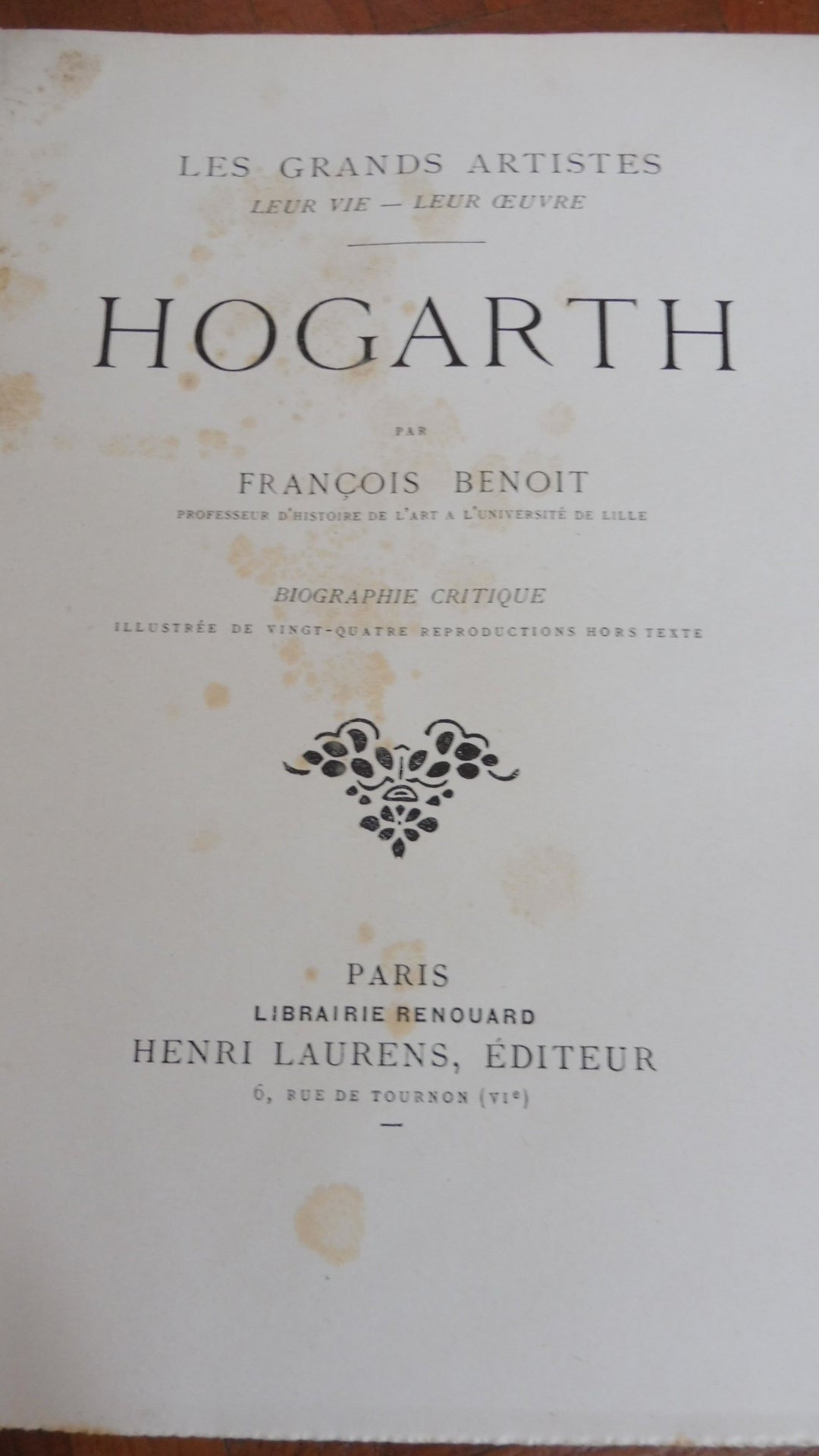 Hogarth, Rembrandt, Ruysdael, Velasquez (Benoit...) c.a. 1904 4 tomes en 1 vol.