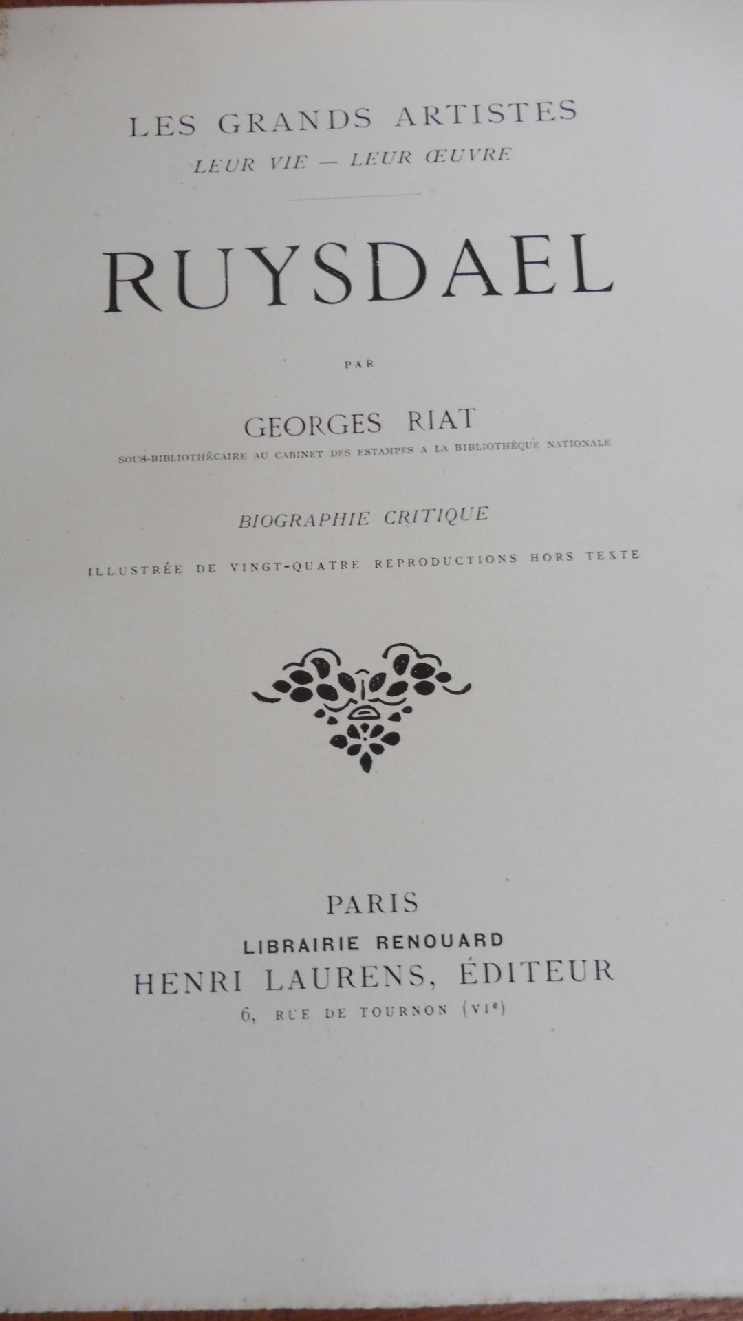 Hogarth, Rembrandt, Ruysdael, Velasquez (Benoit...) c.a. 1904 4 tomes en 1 vol.