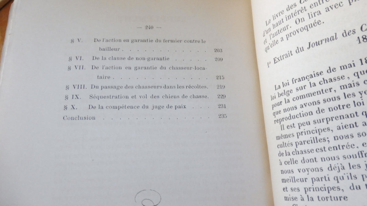 Des Conflits entre chasseurs, fermiers et propriétaires (F. Gislain) 1865 ENVOI