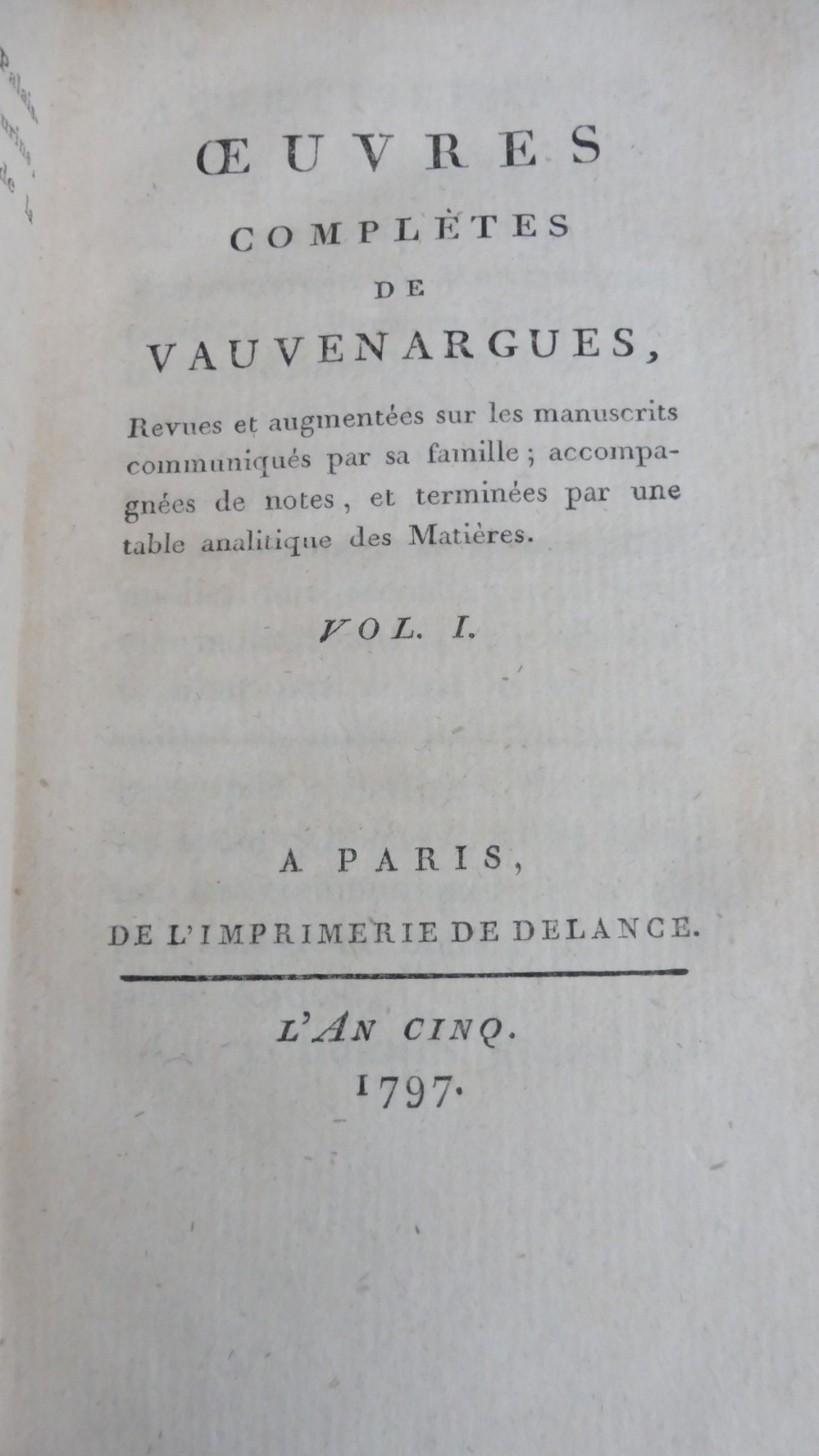 Oeuvres de Vauvenargues 1797 2/2