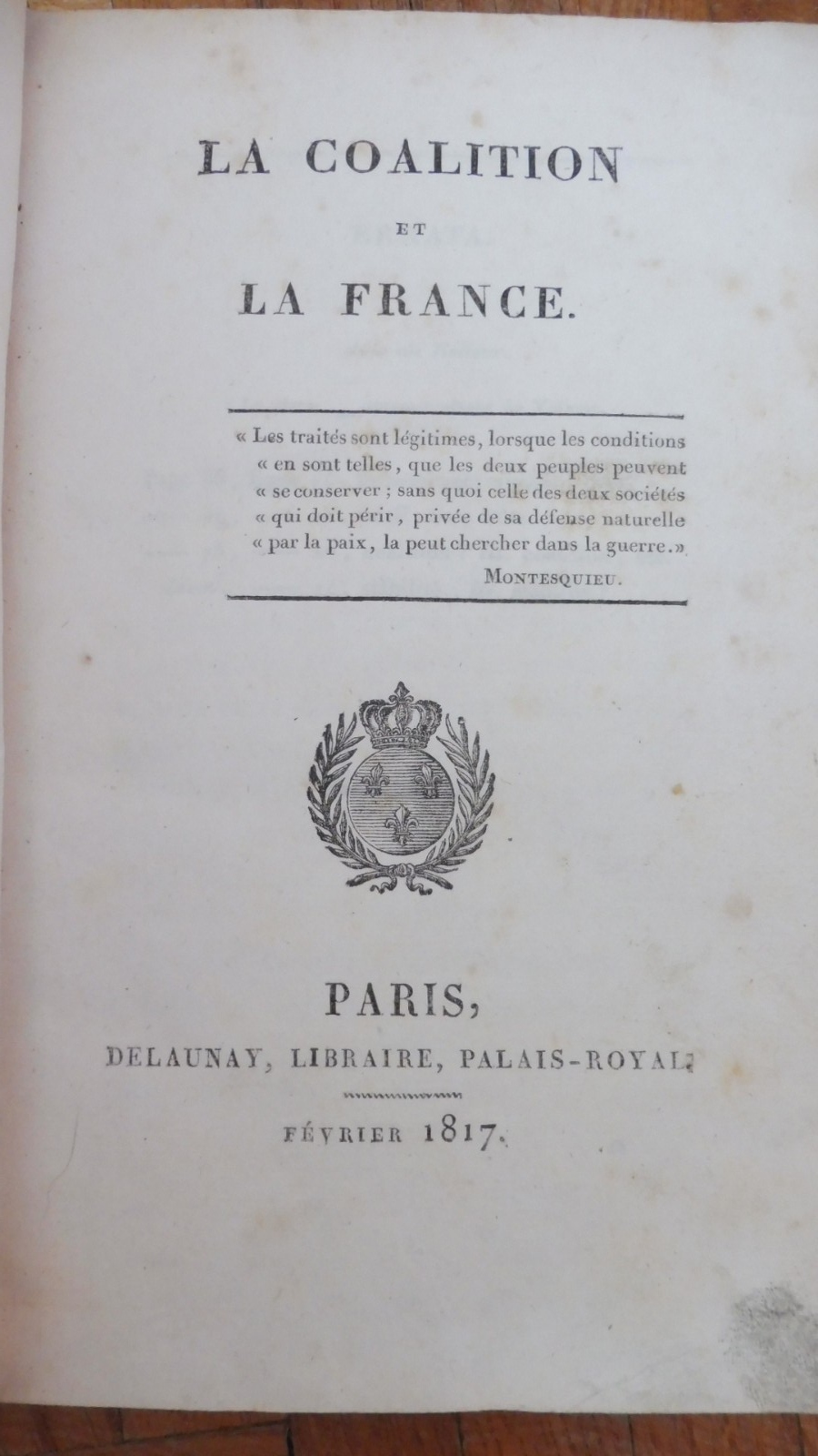 La Coalition et la France (Narcisse-Achille de Salvandy) 1817