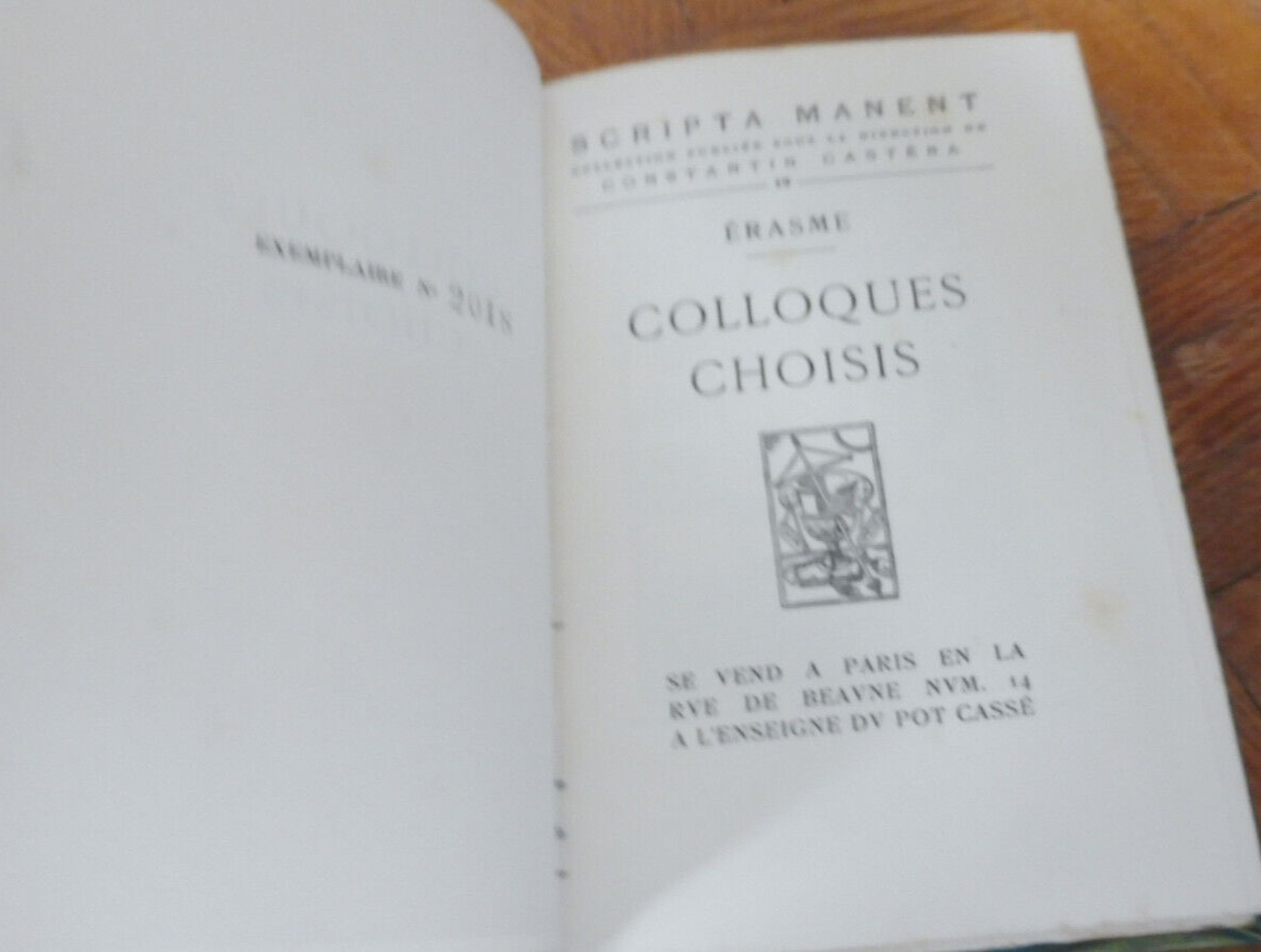 Colloques choisis (Erasme) 1927