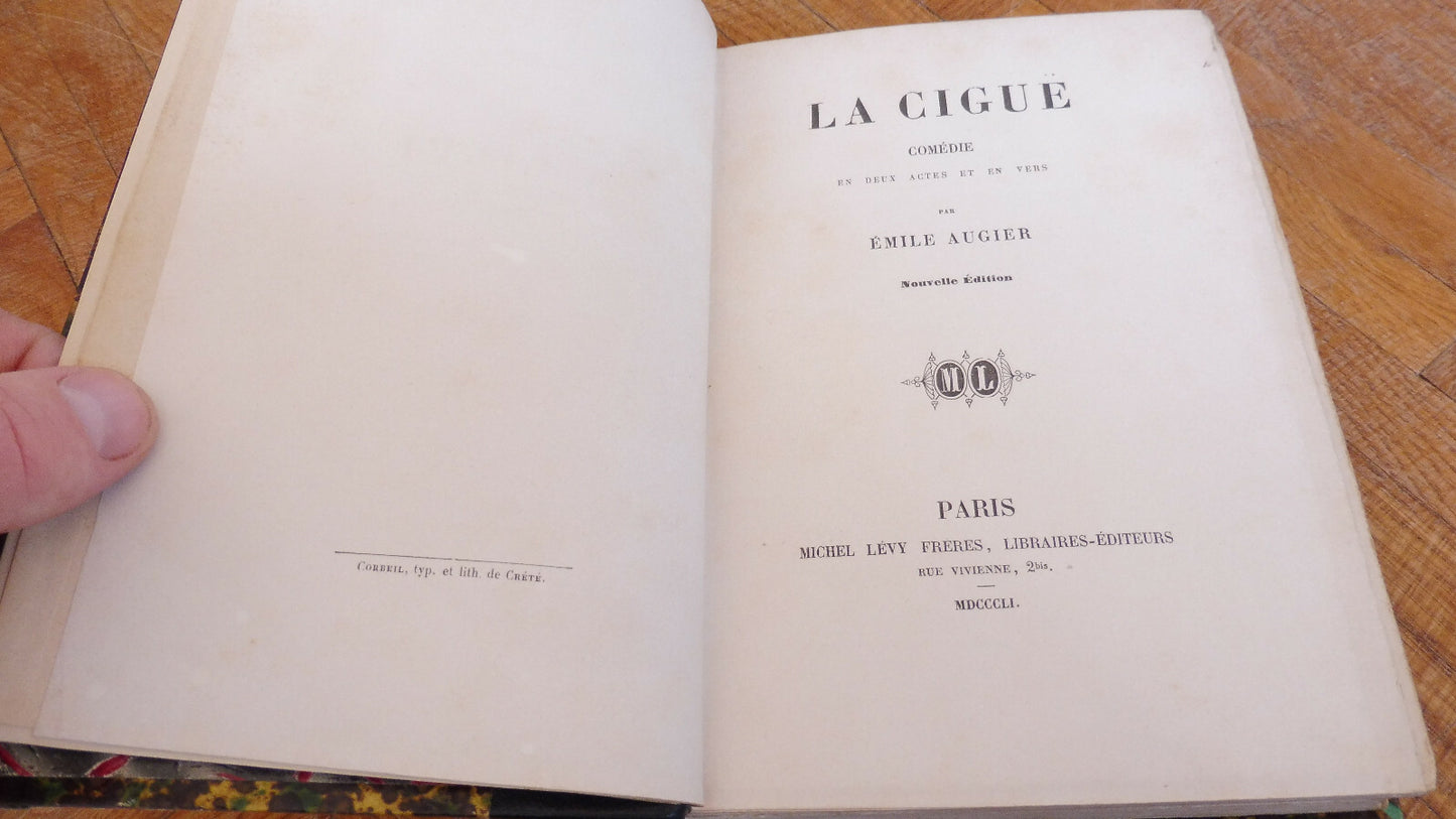 Oeuvres d'Emile Augier 3 tomes en 1 vol
