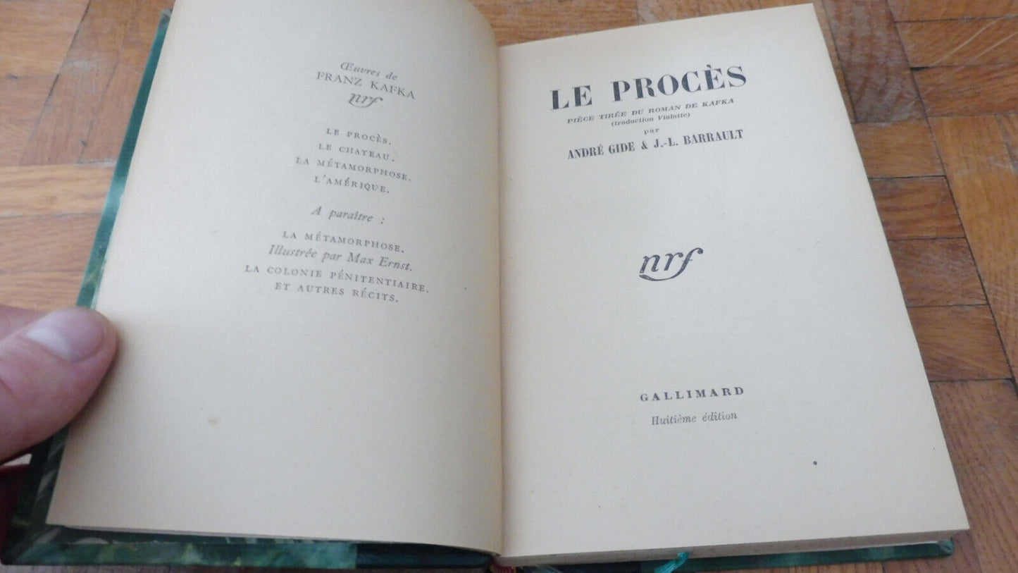 Le Procès (Gide & Barrault) 1947 THEÂTRE