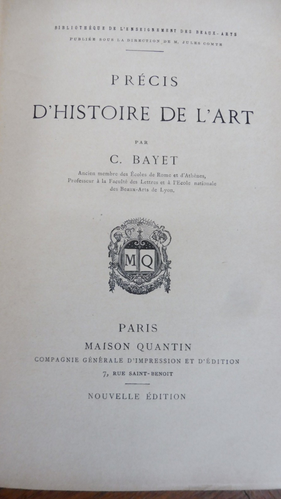 Précis d'histoire de l'art (C. Bayet) s.d.