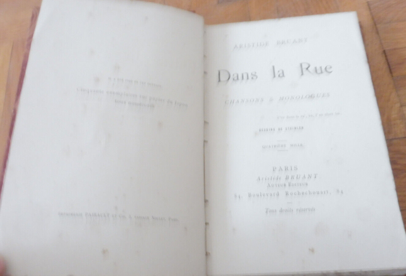 Dans la rue (Aristide Bruant) s.d. illus. Steinlein