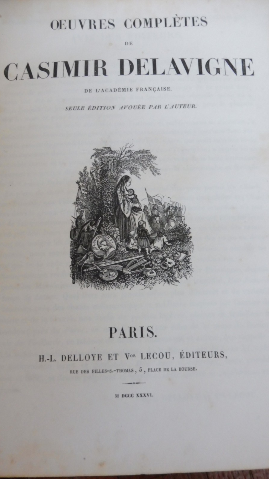 Oeuvres de Casimir Delavigne 1836
