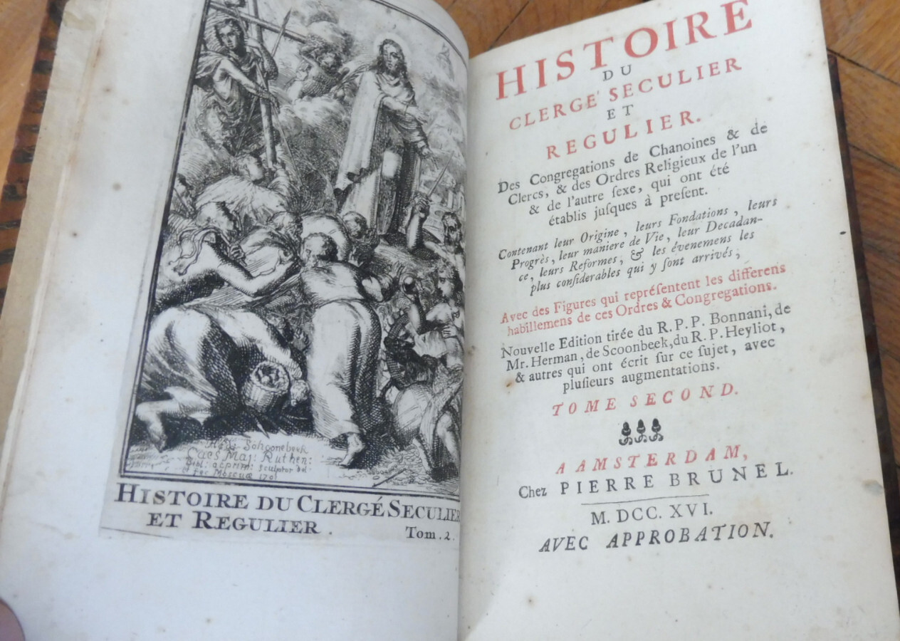 Histoire du clergé séculier et régulier (Bonanni) 1716 4 vol.