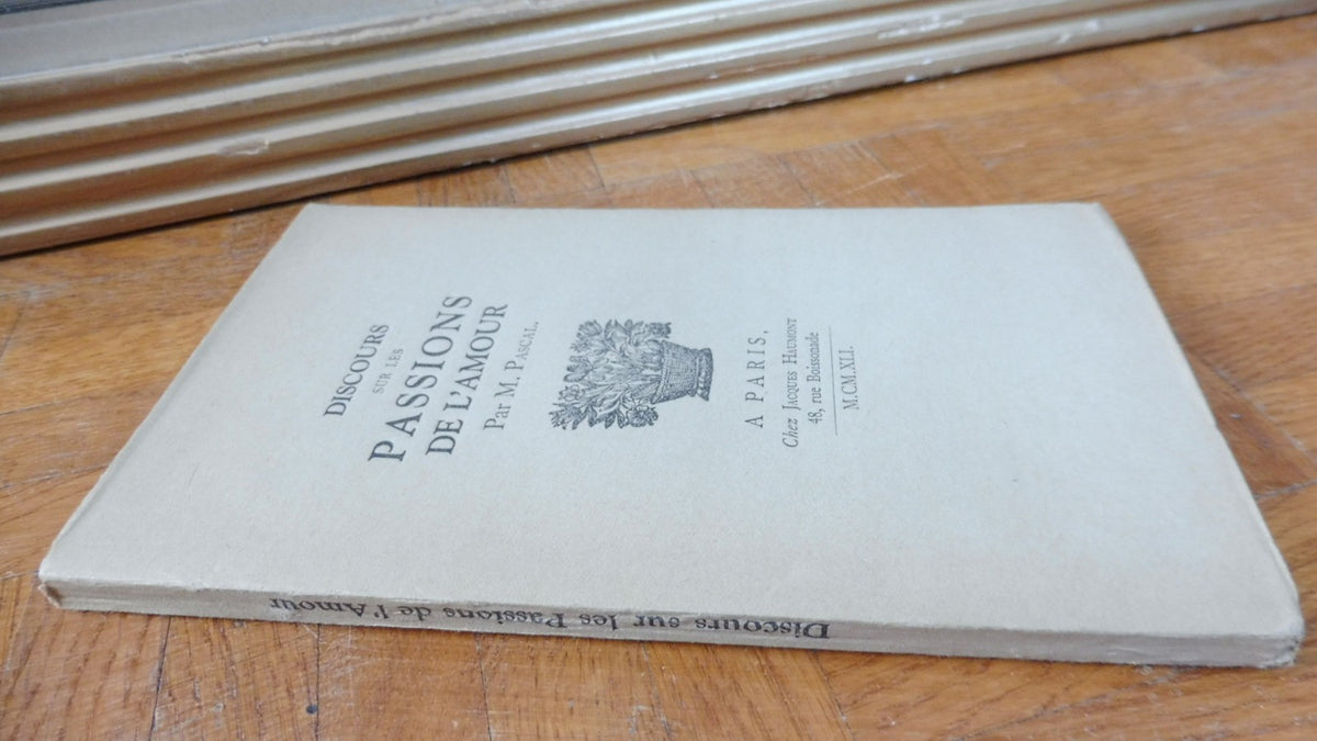 Discours sur les passions de l'amour (Pascal) 1941 NUMEROTE