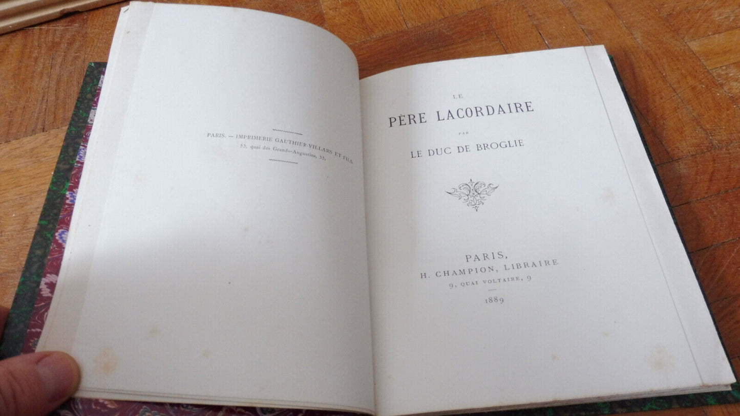 Le Père Lacordaire (Duc de Broglie) 1889
