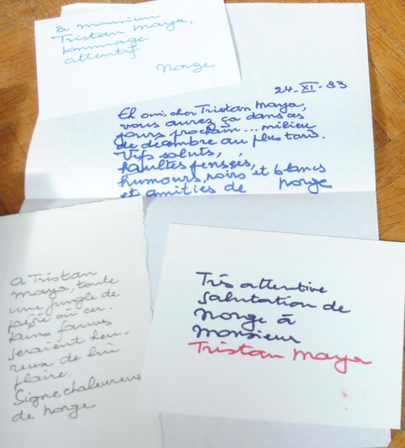 Oeuvres poétiques (Norge) 1978 + CARTES MANUSCRITES