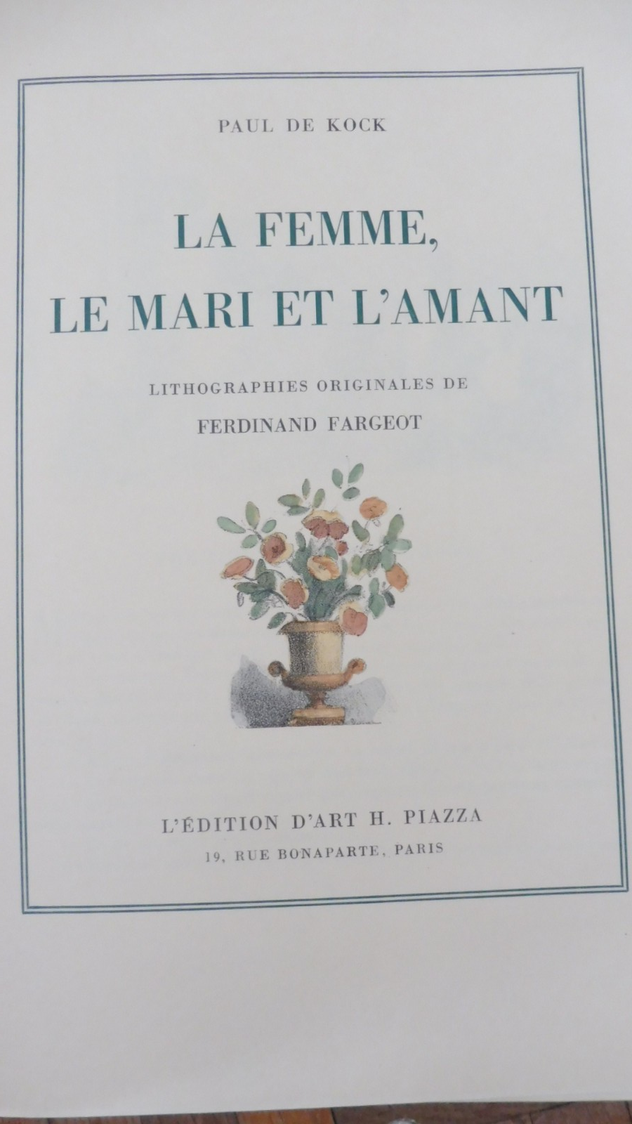 La Femme, le mari et l'amant (Paul De Kock) 1929 illus. Fargeot JAPON IMPERIAL
