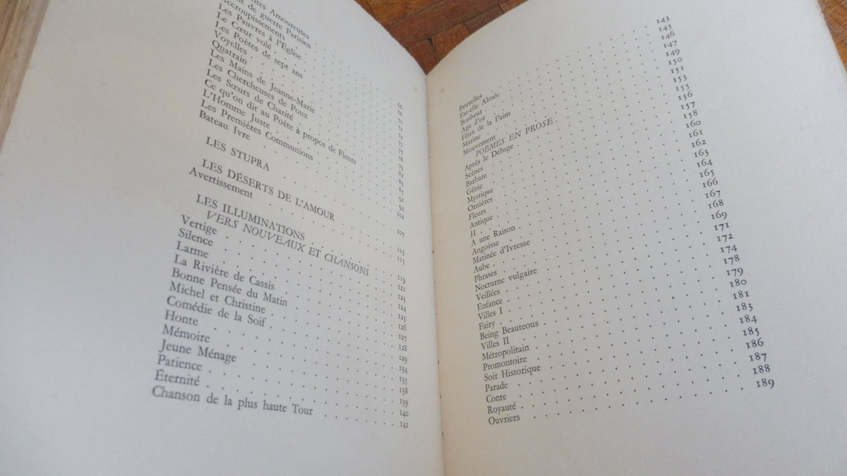 Oeuvres complètes d'Arthur Rimbaud 1931 Vergé NUMEROTE