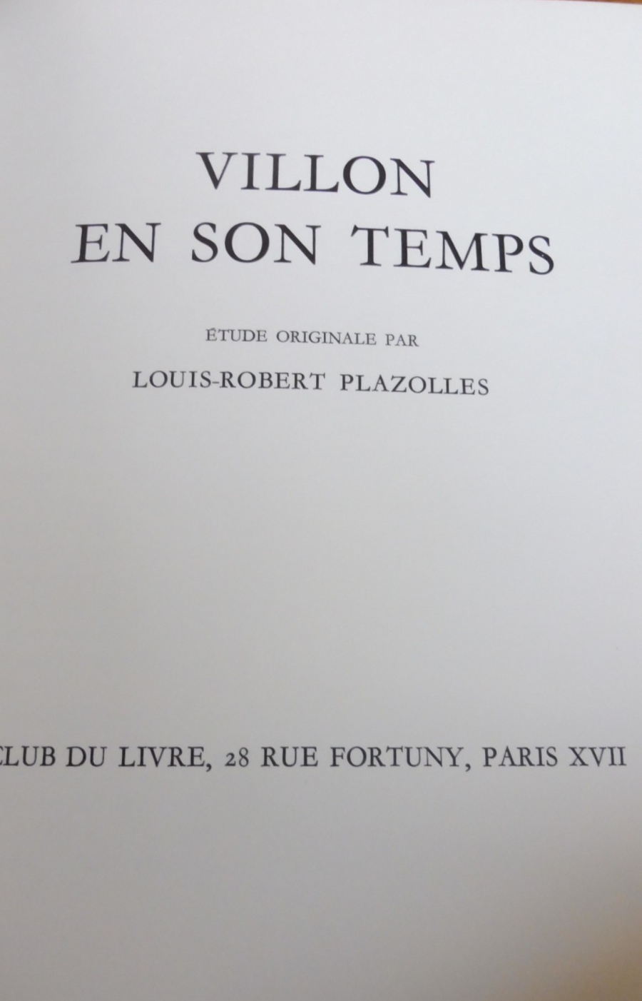 Les Escripts de François Villon 1974 2/2 illus. Guignard