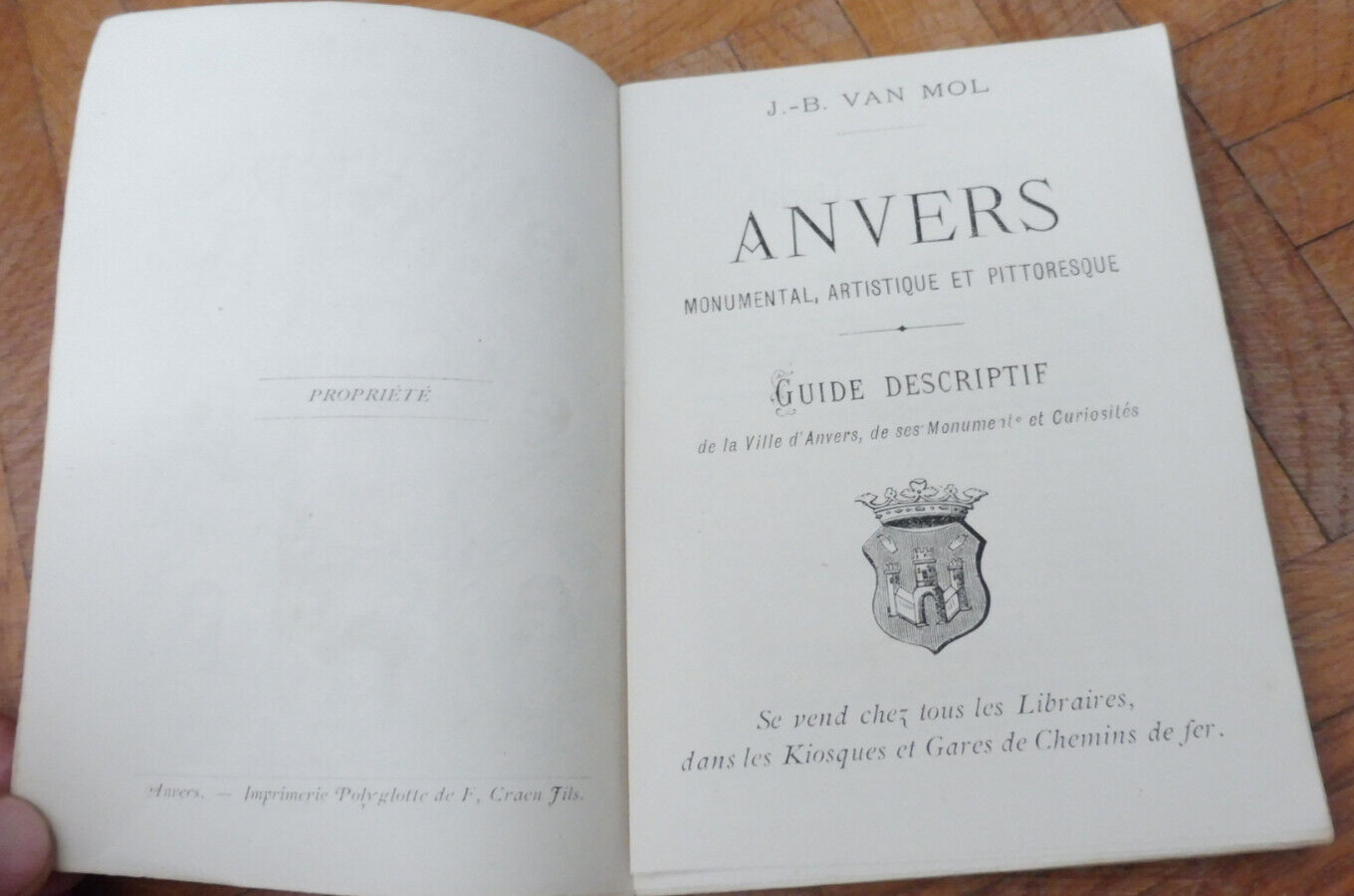 Nouveau guide descriptif d'Anvers (J.-B. Van Mol) s.d. (c.a. 1883) RARE