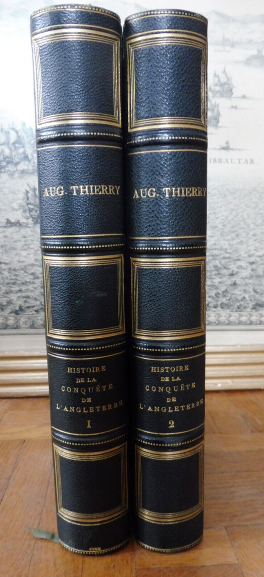 Histoire de la conquête de l'Angleterre (A. Thierry) s.d. 2/2 RELIURE SIGNEE