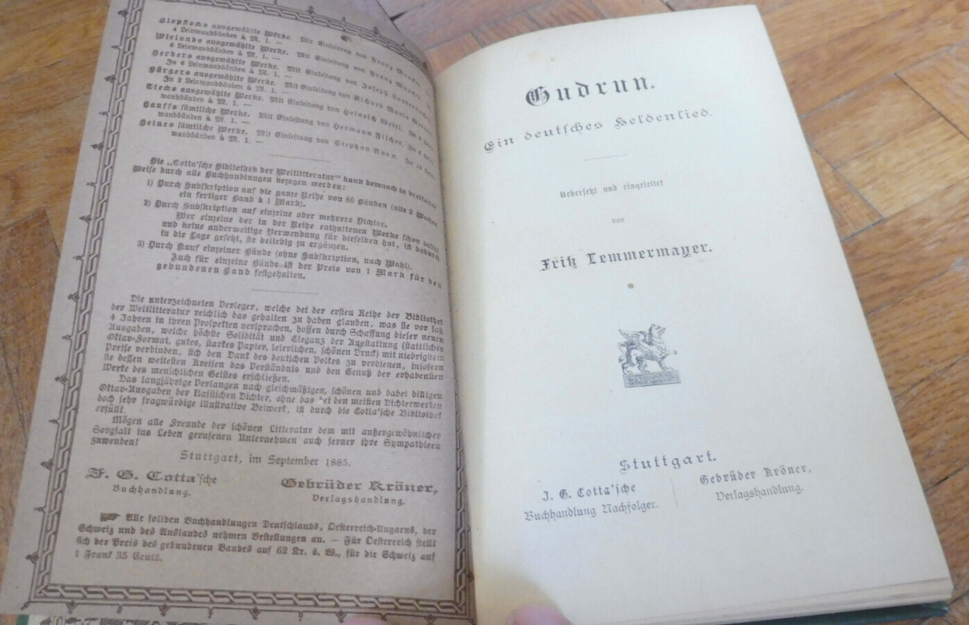 Gudrun. Ein deutsches heldenlied s.d.