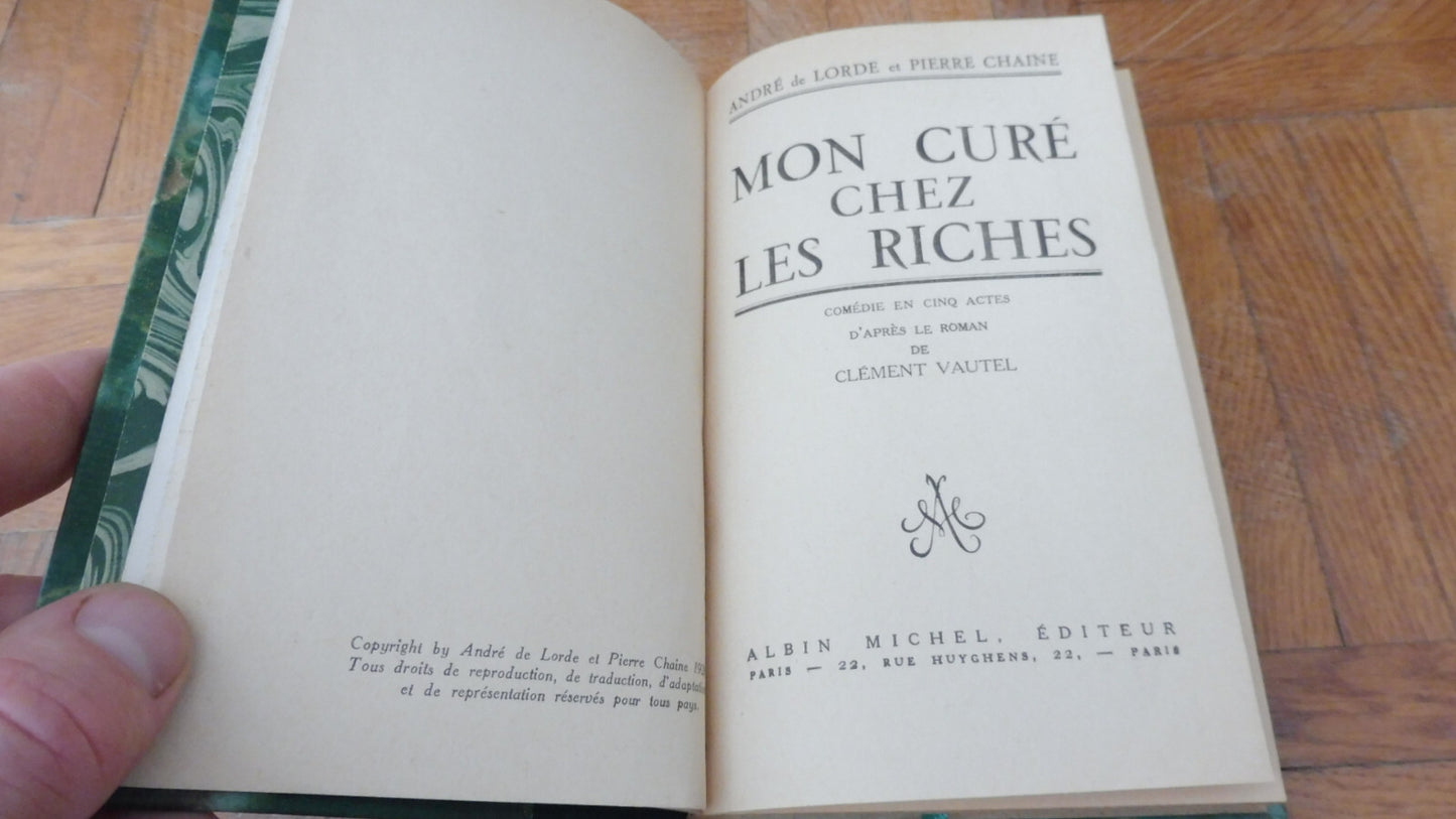 Mon curé chez les riches (Lorde & Chaine) 1935 THEÂTRE