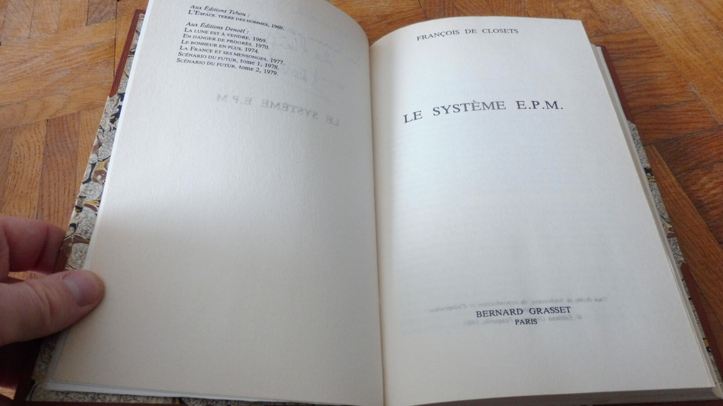 Le Système EPM (François de Closets) 1980 ENVOI