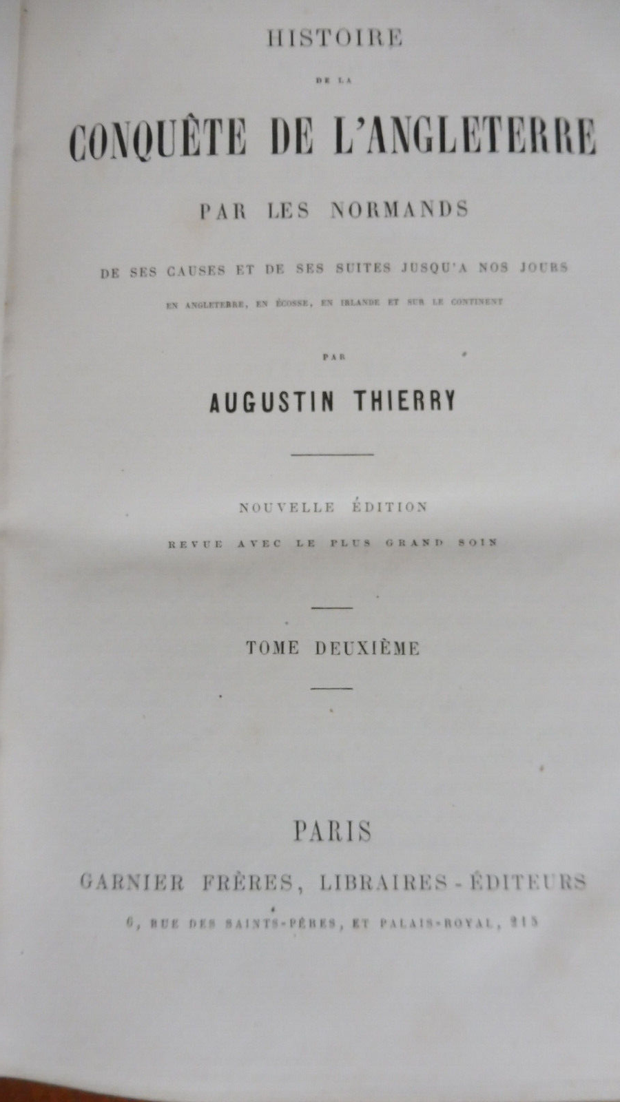 Histoire de la conquête de l'Angleterre (A. Thierry) s.d. 2/2 RELIURE SIGNEE