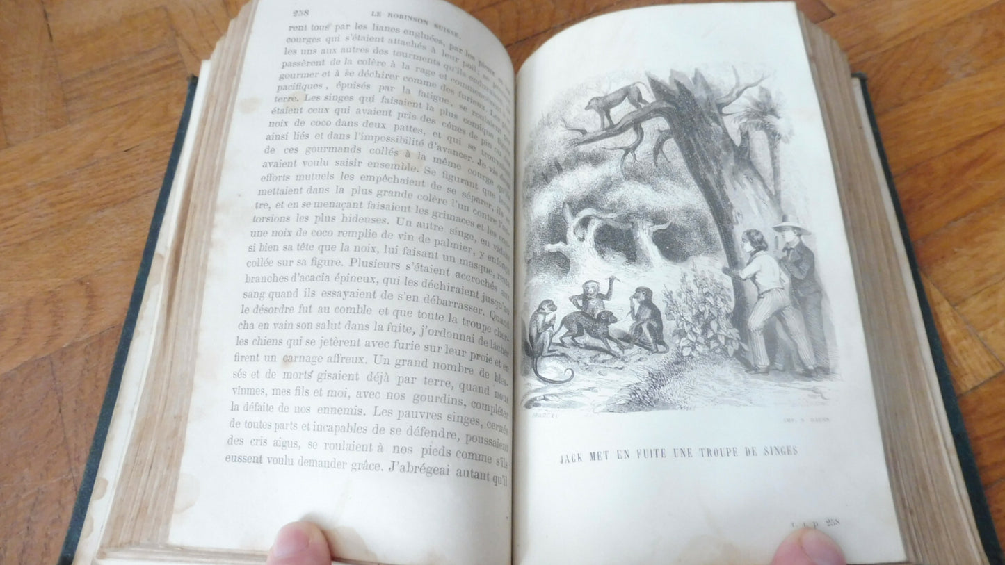 Le Robinson Suisse (Johann David Wyss) s.d. 2 tomes en 1 vol.