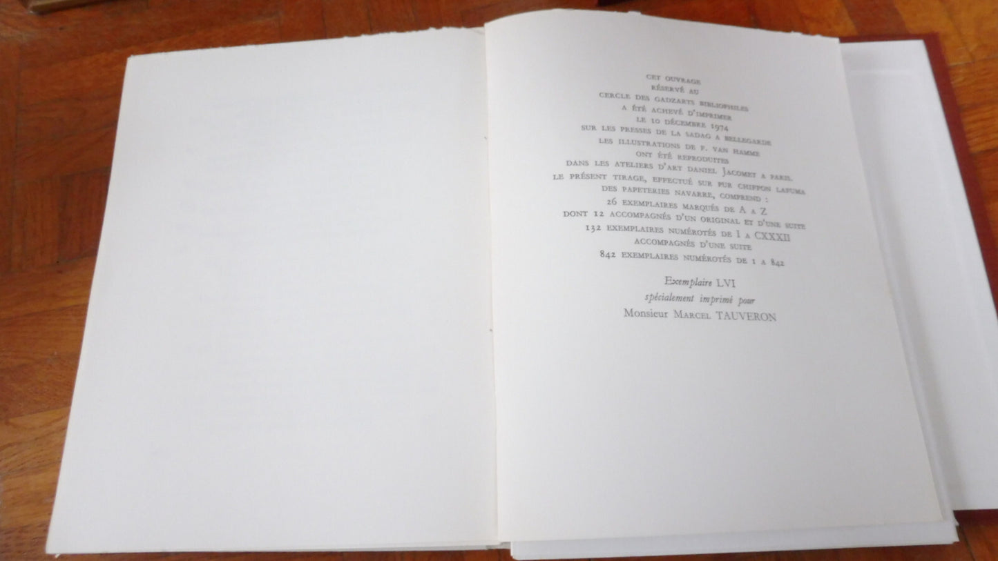 Le Tiers Livre (Rabelais) 1974 illus. Van Hamme NUMEROTE+SUITE