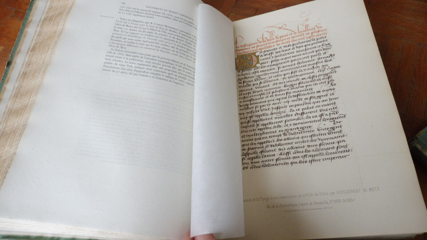 Paris et ses historiens aux XIV et XVe siècles (Le Roux De Lincy) 1867 2 vol.