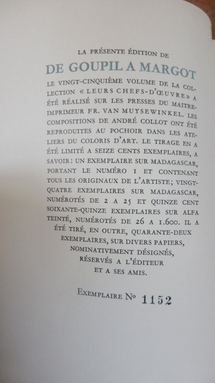 De Goupil à Margot (Louis Pergaud) s.d. Illus. Collot ALFA