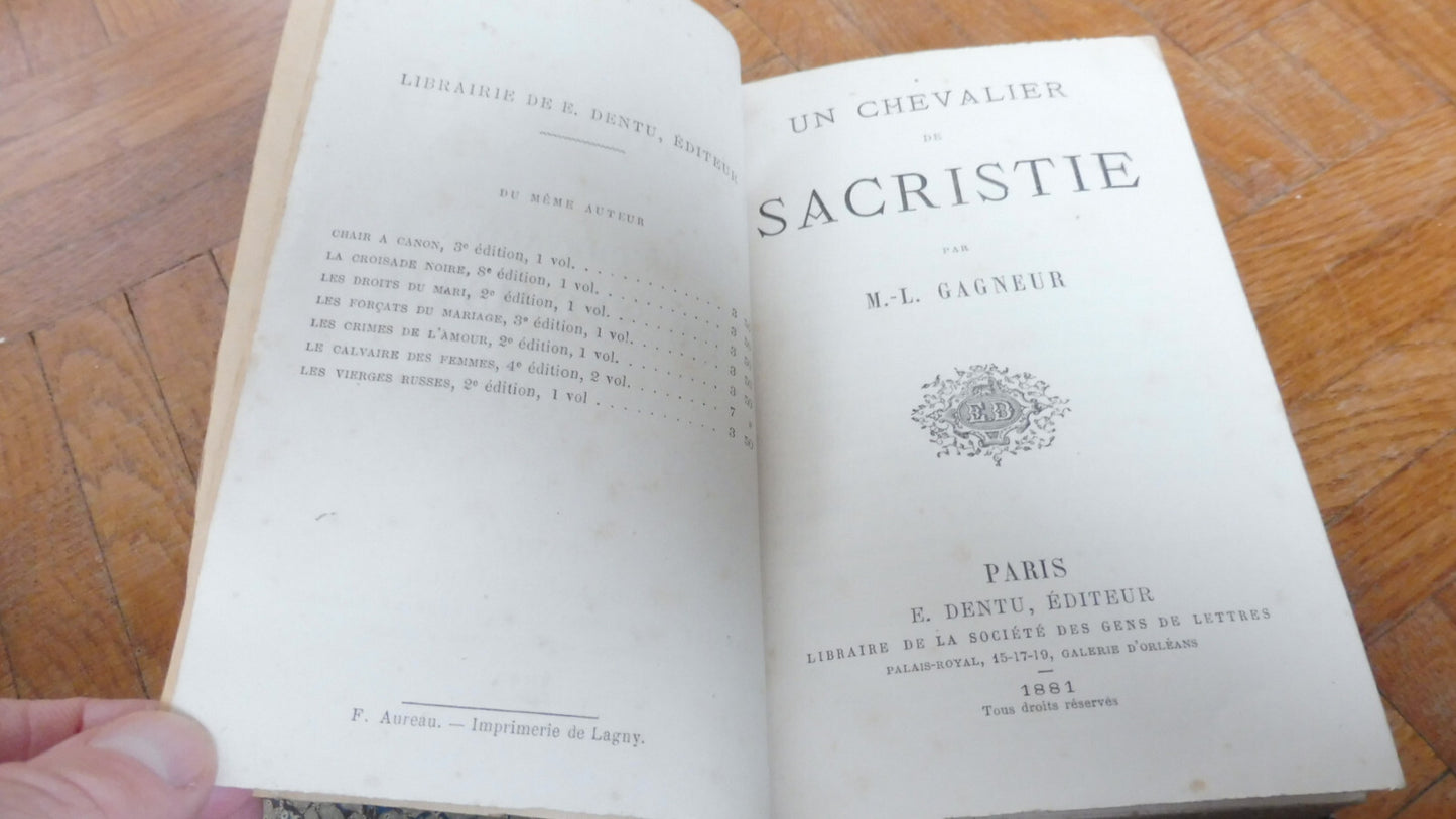 Un Chevalier de sacristie (Marie-Louise Gagneur) 1881